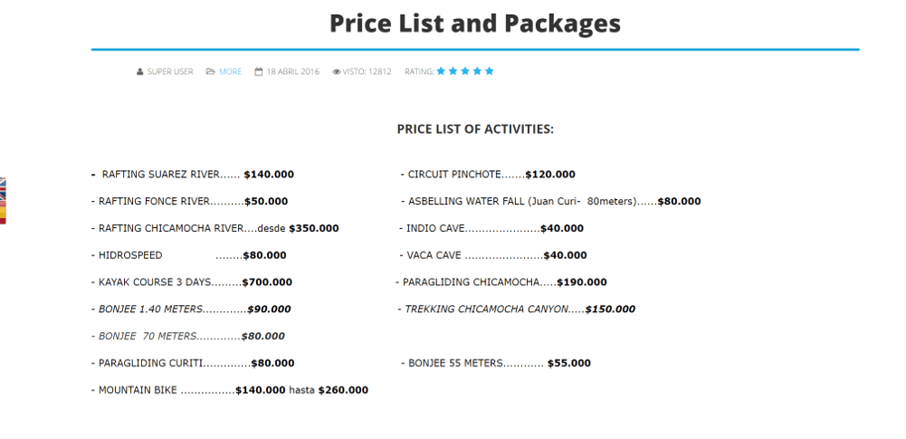 pricelisttours .jpg price list from a tour company