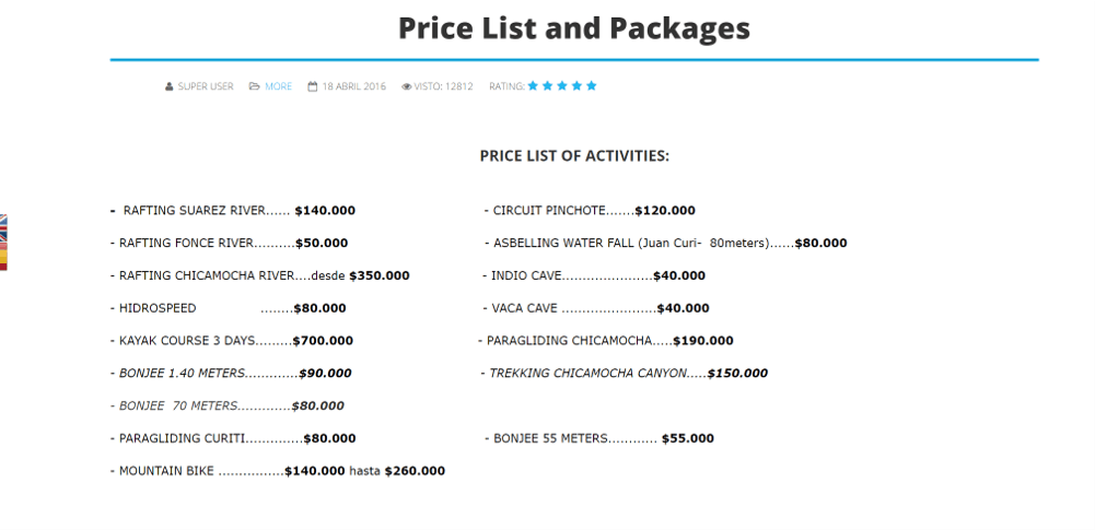 love me tours prices